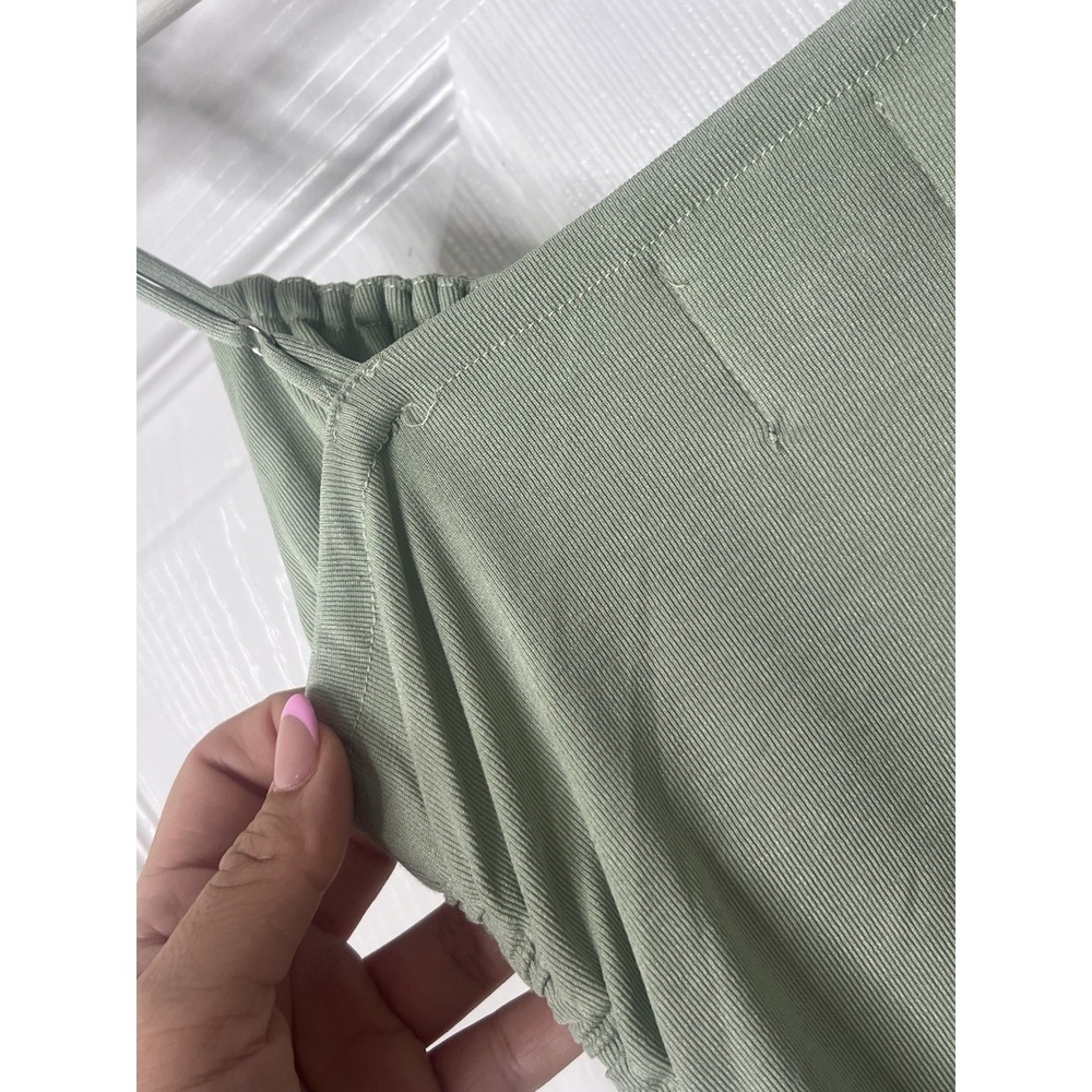 Princess Polly Sage Green Ruched Midi Dress Coquette Y2K Bodycon Summer Sz US 4 - Picture 8 of 9